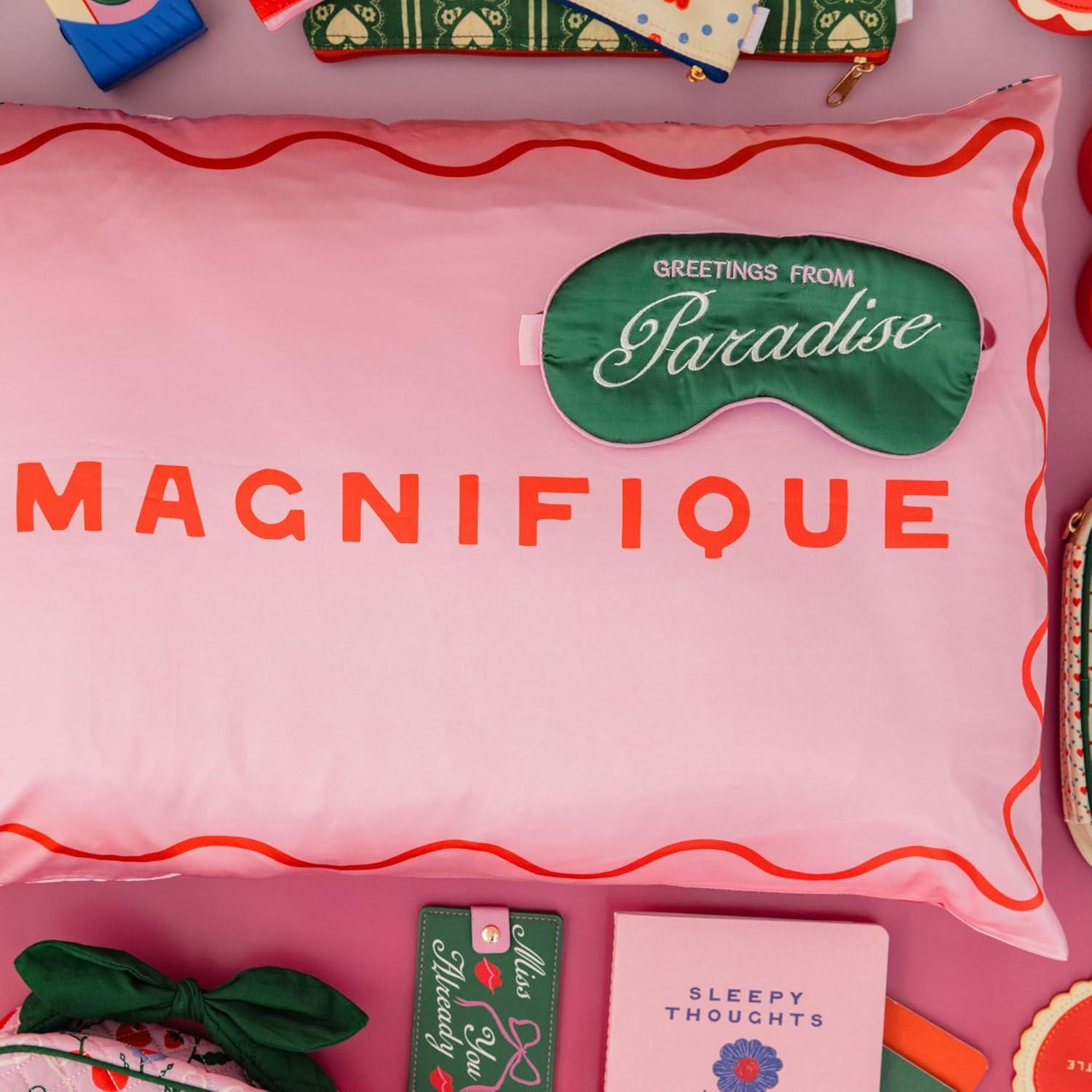 imagebando Getaway Eye Mask with Adjustable Strap Padded Silk Mask Sleeping Mask for Home or Airplane Greetings from ParadiseGreetings from Paradise