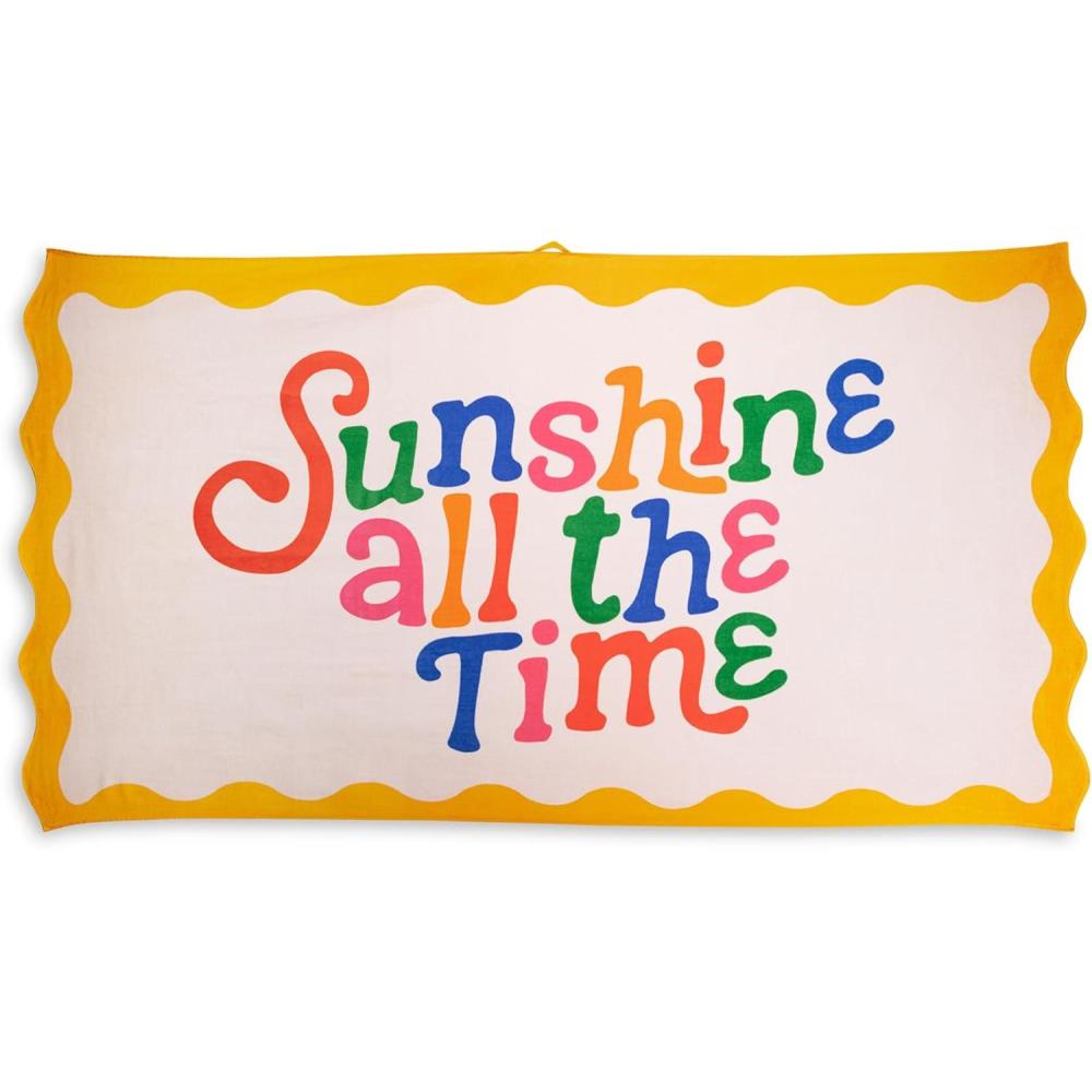 imagebando Beach Please Giant Beach Towel Oversized Towel for Adults and Children Terry Cloth Pool Towel Sunshine All The Time