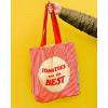 ban.do Big Canvas Bag with Shoulder Strap, Lightweight Reusable Travel Tote for Books, Beach or Produce, Tomatoes are the Best