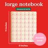 ban.do Floral Rough Draft Large Spiral Notebook, 11″ x 9″ with Pockets and 160 College Ruled Pages, Cherry Hearts