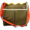 ban.do Garden Tool Bag, Cotton Canvas Outdoor Bag with EVA Lining and Scalloped Edges, Colorblock