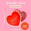 ban.do Heart Shaped Vegan Leather Jewelry Organizer Box, Travel Jewelry Case for Earrings, Necklaces, and Bracelets