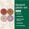ban.do Melamine Dessert Plates, Small Plates with Ridged Texture for Tapas or Appetizers, Set of 4, Garden(Garden)