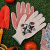 ban.do One Size Fits Most Gardening Gloves, Cute Outdoor Gloves with Silicone Gripper Dots, Strawberries
