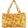 ban.do Quilted Duffel Bag for Women, Large Carry On Travel Weekend Bag with Top and Shoulder Straps, Retro Floral