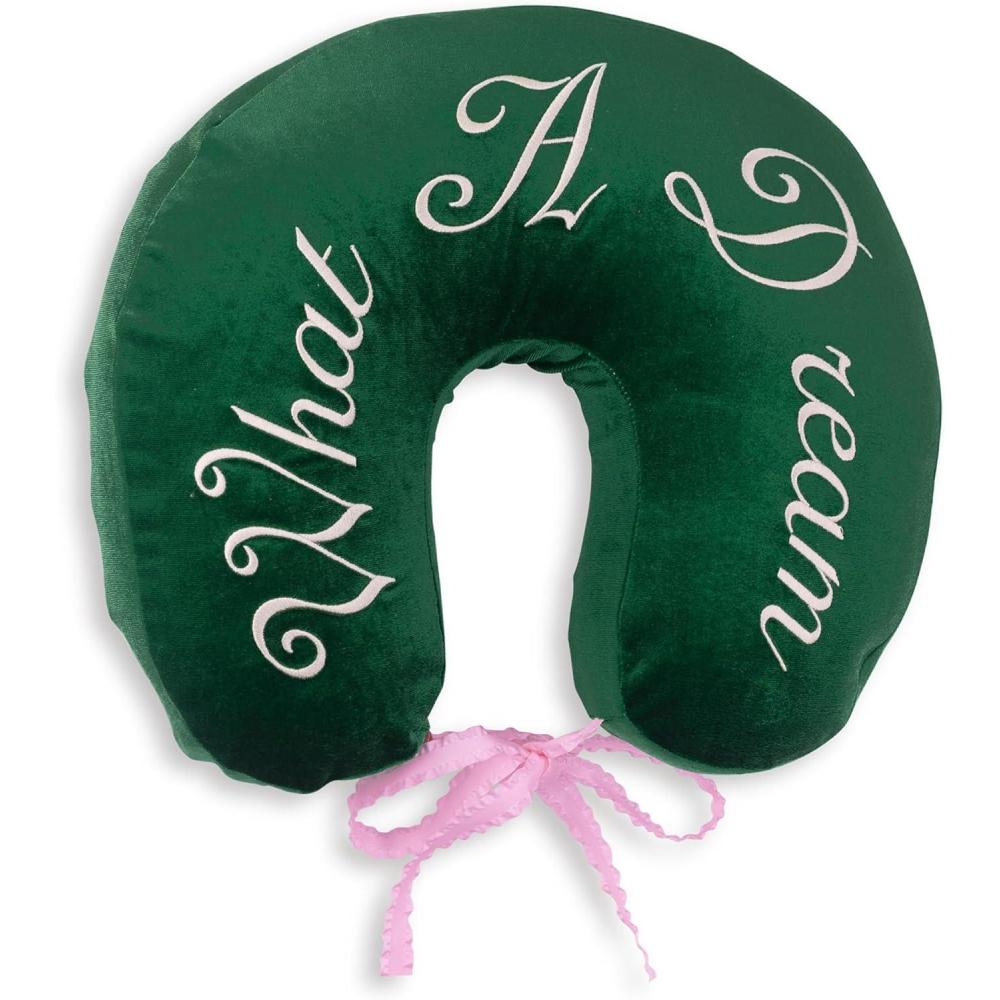 imagebando Getaway Travel Pillow with Washable Cover Green Neck Pillow for Sleeping in Airplanes or Cars What a Dream