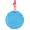 Ban.do Getaway Circle Suitcase Tag for Travel, Durable Vegan Leather Luggage Identifier, Smile(Smile)