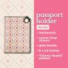 ban.do Getaway Retro Passport Holder, Durable Vegan Leather Passport Cover, Travel Wallet Fits Credit Cards and Vaccine Card, Cherry Hearts