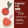 ban.do Getaway Suitcase Tag Set of 2 for Travel, Novelty Shaped Durable Vegan Leather Luggage Identifier, Heart and Cherry