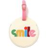 Ban.do Getaway Circle Suitcase Tag for Travel, Durable Vegan Leather Luggage Identifier, Smile(Smile)