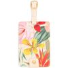 Ban.do Getaway Suitcase Tag for Travel, Green Floral Durable Vegan Leather Luggage Identifier, Superbloom(Paradiso)