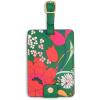 Ban.do Getaway Suitcase Tag for Travel, Green Floral Durable Vegan Leather Luggage Identifier, Superbloom(Superbloom)