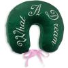ban.do Getaway Travel Pillow with Washable Cover, Green Neck Pillow for Sleeping in Airplanes or Cars, What a Dream