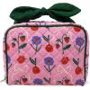 ban.do Getaway Quilted Toiletry Bag with Bow Handle, Cherry Lips