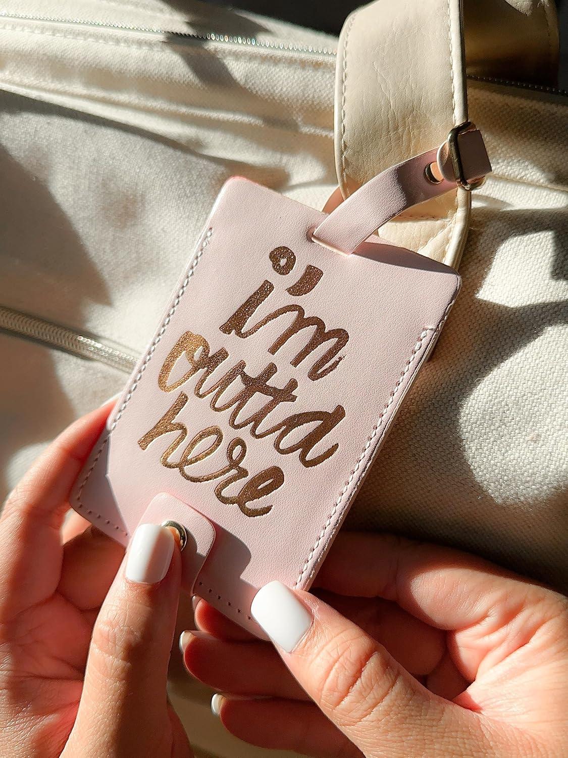 imageBando Womens The Getaway Luggage Tag Im Outta Here pinkmetallicIm Outta Here