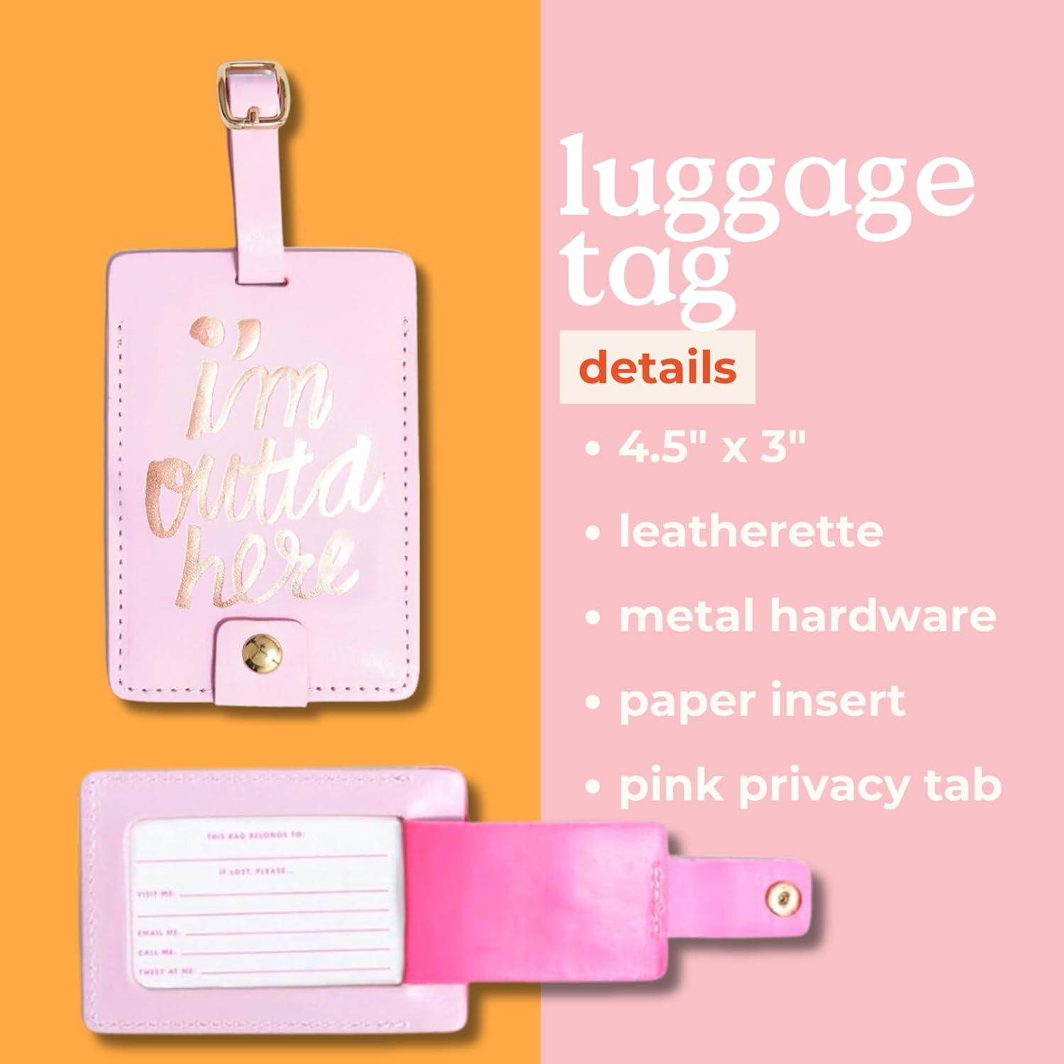 imageBando Womens The Getaway Luggage Tag Im Outta Here pinkmetallicIm Outta Here
