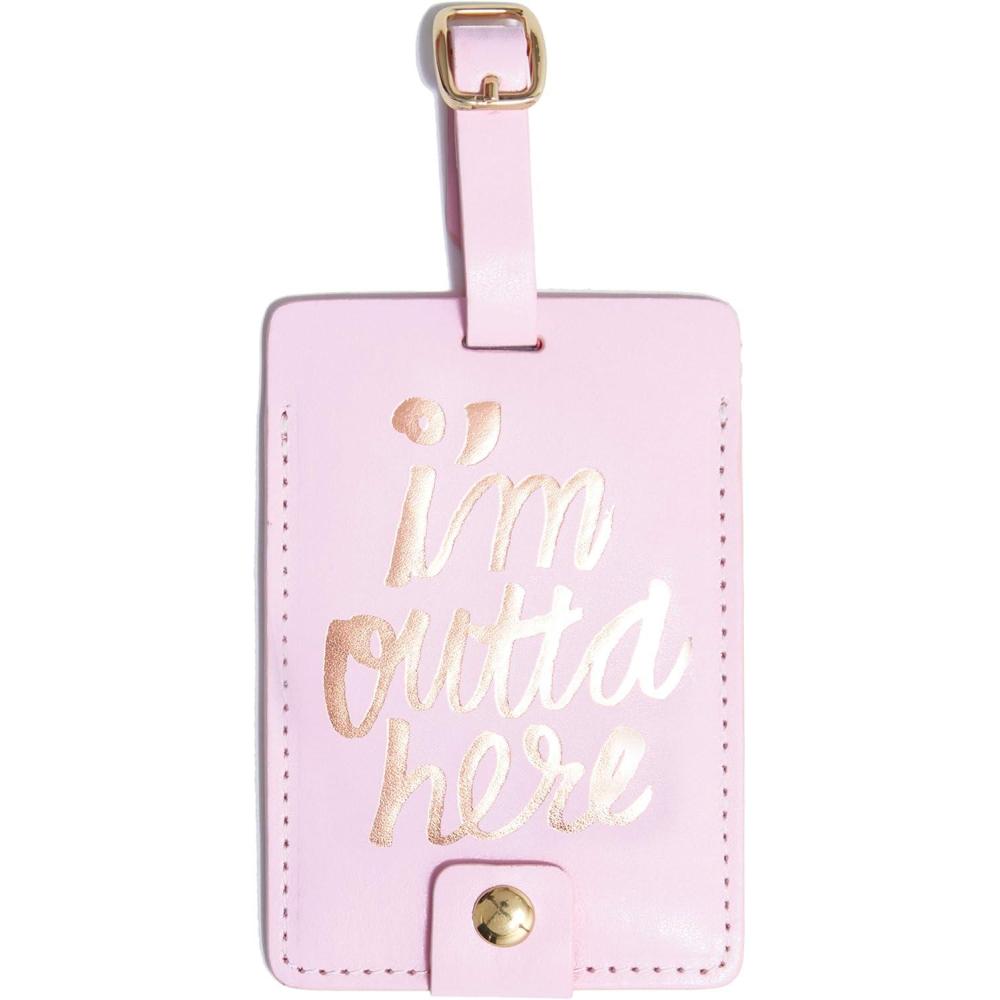 imageBando Womens The Getaway Luggage Tag Im Outta Here pinkmetallicIm Outta Here