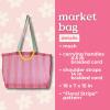 ban.do Large Mesh Market Bag, Mesh Travel and Beach Bag with Braided Double Straps, Floral Stripe