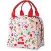 ban.do Cooler Lunch Bag for Adults, Insulated Bag with Zipper & Pocket, Soft Sided Lunch Tote, Cute Portable Lunch Bag, Flowers and Fruit