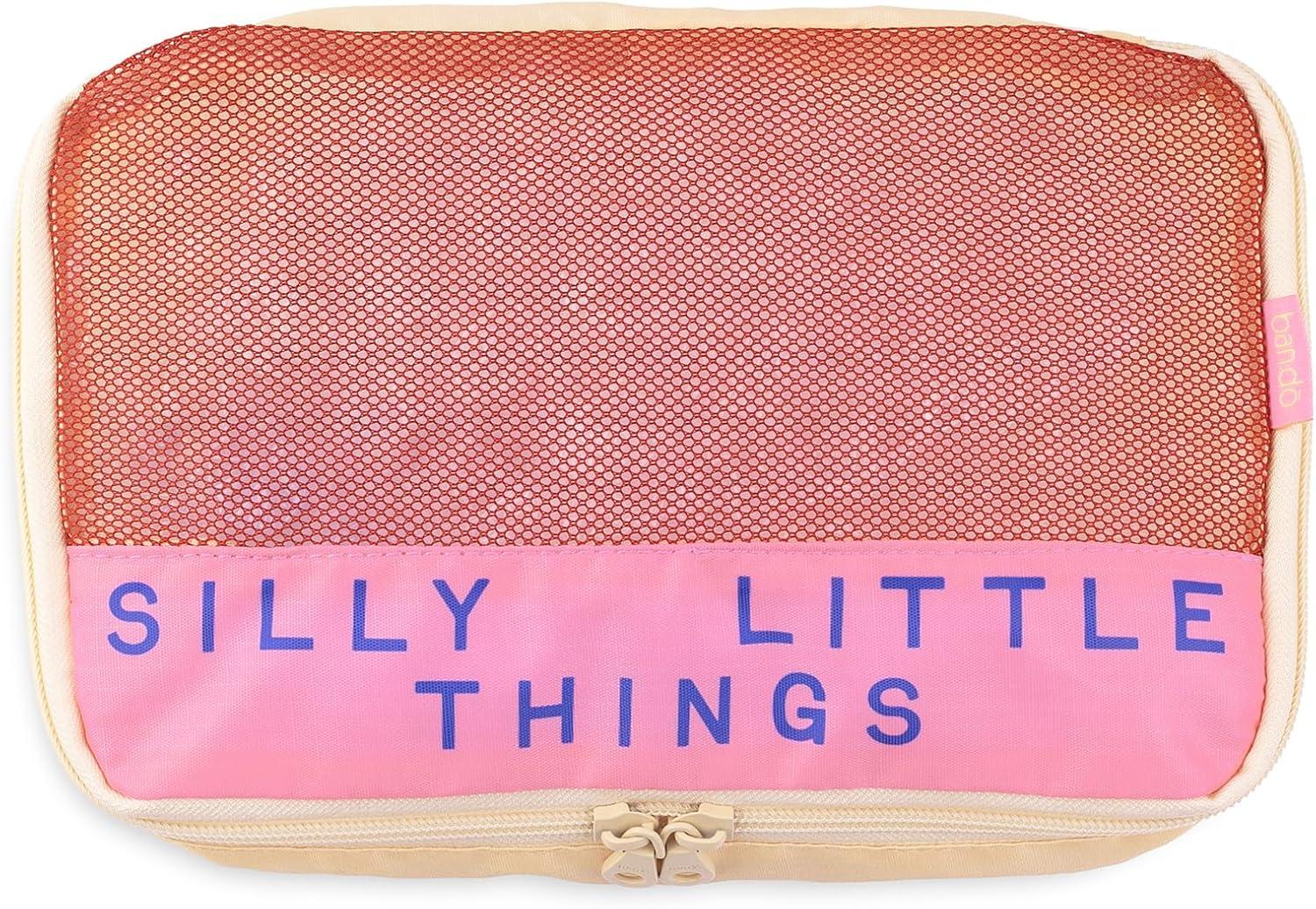 imagebando Getaway Polyester and Mesh Packing Cube Set Includes 4 Foldable Luggage Organizers in Various Sizes Bits and Bobs