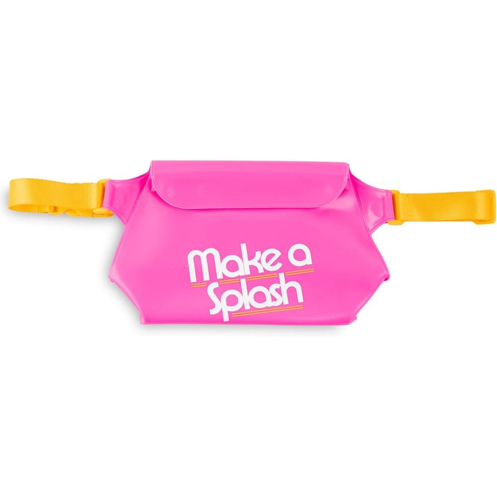 imagebando Pink Waterproof Bag 10quot x 6quot x 325quot Belt Bag with Buckle Strap and Foldover Pocket Make a Splash