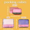 ban.do Getaway Polyester and Mesh Packing Cube Set, Includes 4 Foldable Luggage Organizers in Various Sizes, Bits and Bobs