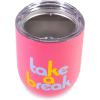 ban.do Wine Tumbler with Lid, 12 Oz Insulated Cup, Pink Stainless Steel Double Wall Tumbler, Stemless Wine Glass, Take a Break(Take a Break)