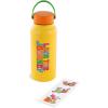 ban.do Large Water Bottle with Waterproof Sticker Pack, Stainless Steel Double Wall Tumbler, 33 Oz Insulated Metal Water Bottle (Love the Journey)(Yellow)