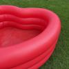Ban.do Red Heart-Shaped Inflatable Swimming Pool, Large Blow Up Pool Fits 2-3 Adults, Red Heart
