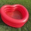 Ban.do Red Heart-Shaped Inflatable Swimming Pool, Large Blow Up Pool Fits 2-3 Adults, Red Heart