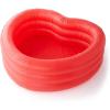 Ban.do Red Heart-Shaped Inflatable Swimming Pool, Large Blow Up Pool Fits 2-3 Adults, Red Heart
