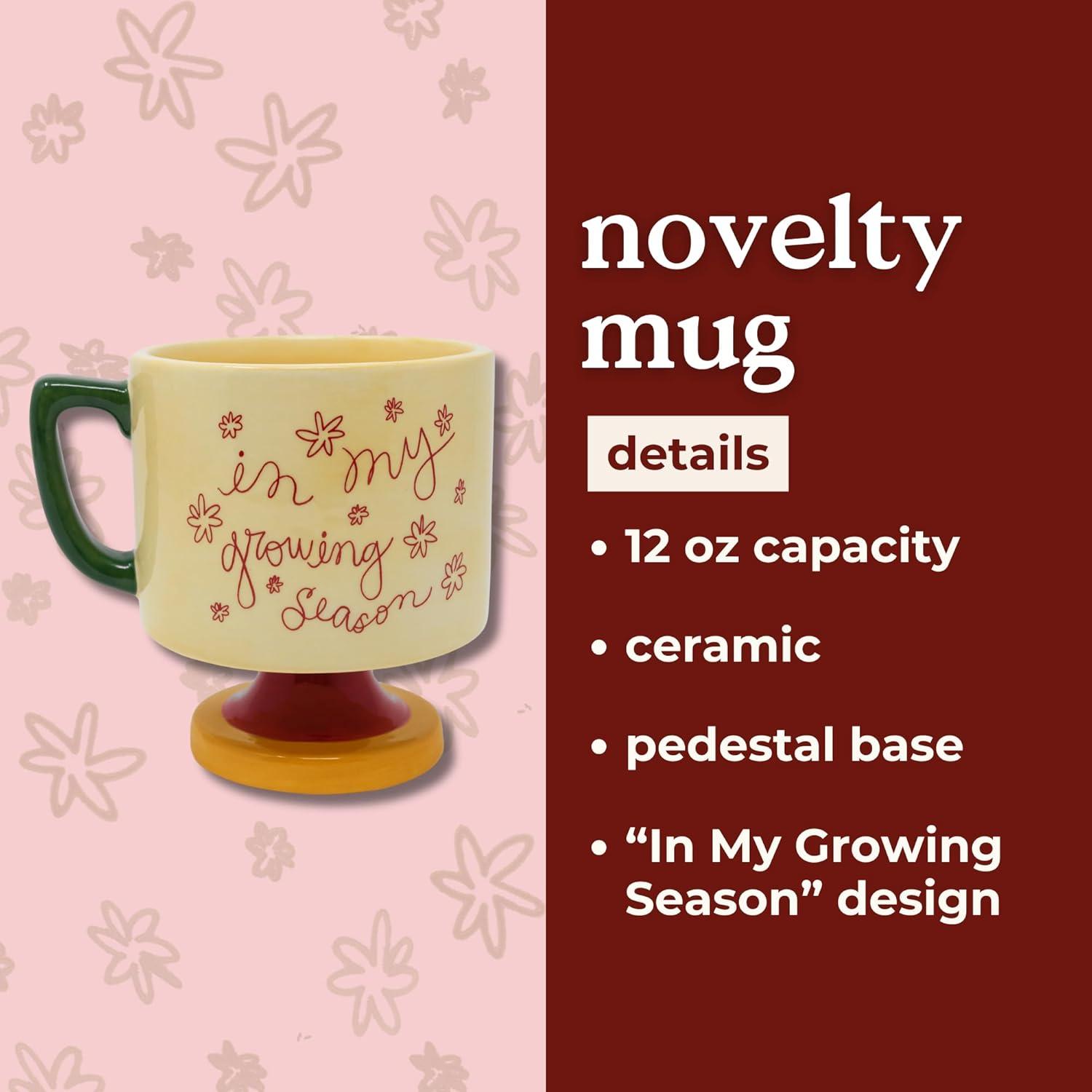 imagebando Novelty Ceramic Mug 10 Ounce Coffee and Tea Cup with Handle Vintage Inspired Mug In My Growing SeasonIn My Growing Season