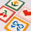 ban.do Beaded Coaster Set of 4, Colorful/Funky/Unique Coffee Table Decor, Quilt(Quilt)
