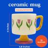 ban.do Novelty Ceramic Mug, 10 Ounce Coffee and Tea Cup with Handle, Vintage Inspired Mug (In My Growing Season)(Tulips)