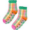 ban.do Non Slip Socks, Fuzzy Socks for Women Size 6-10, Crew Socks with Grippers, Colorful Grid
