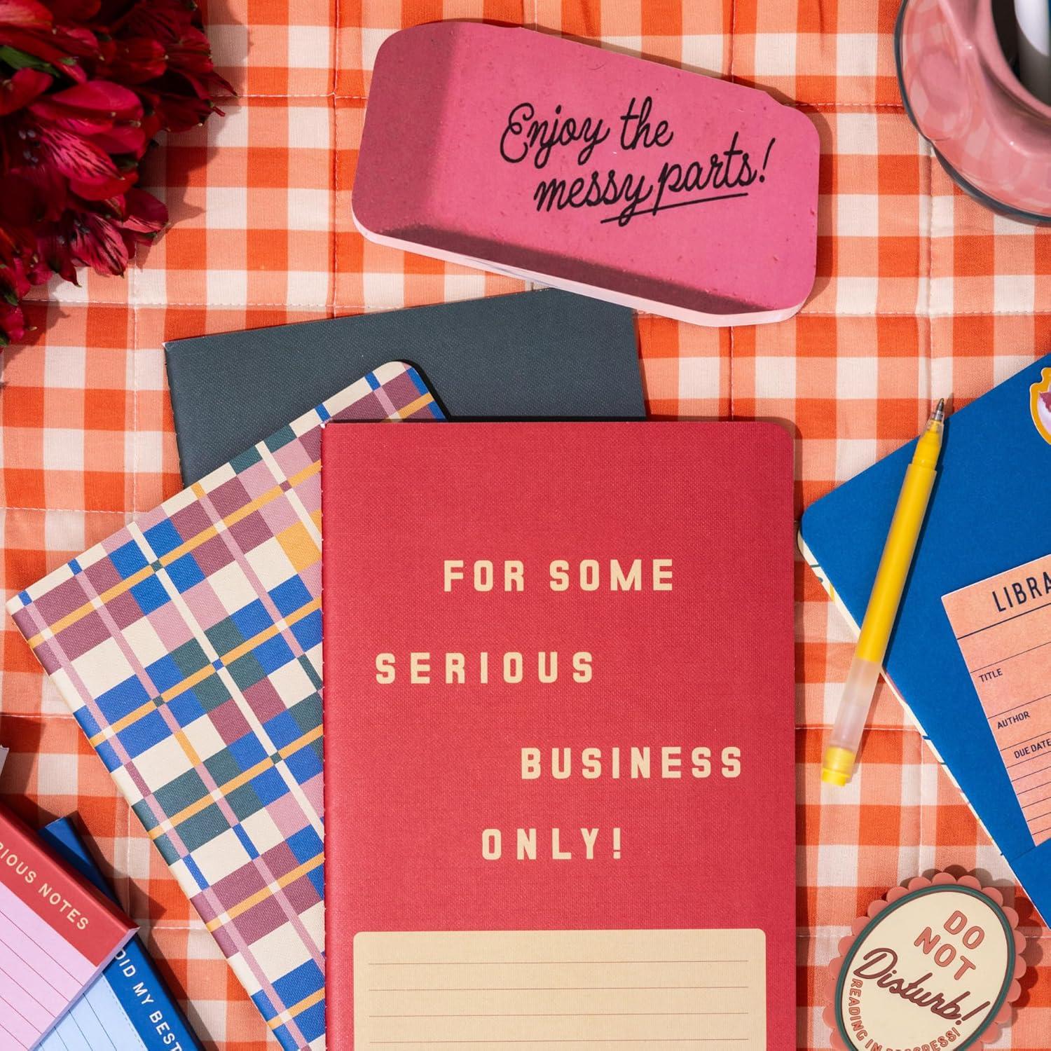 imagebando Fun Novelty Theme Stationery Small Size Flip Pink Eraser Notepad Eraser