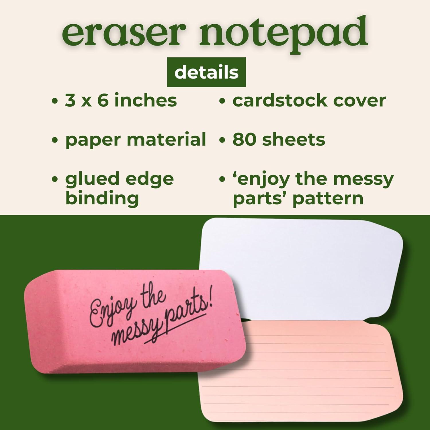 imagebando Fun Novelty Theme Stationery Small Size Flip Pink Eraser Notepad Eraser