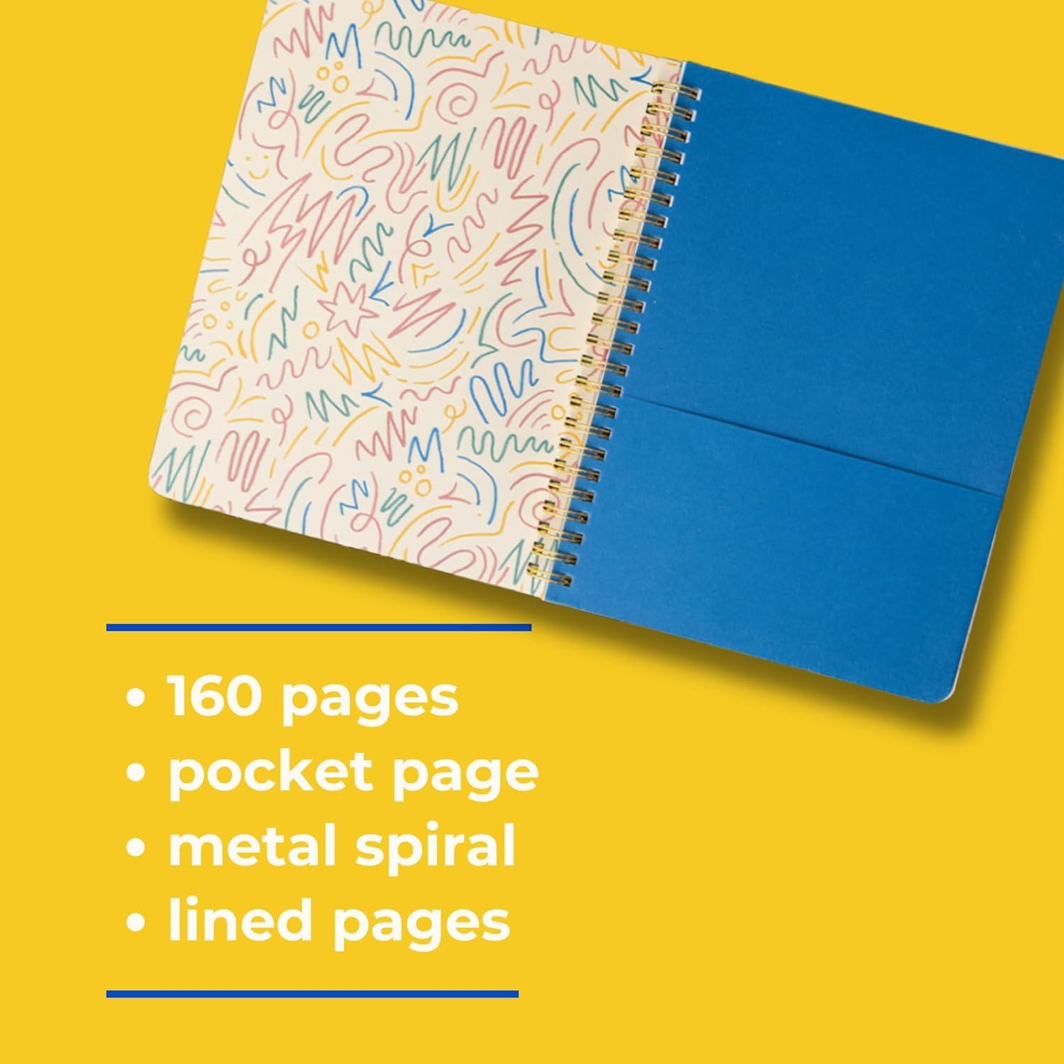 imagebando Rough Draft Mini Spiral Notebook with Saying 85quot x 675quot with Pockets and 160 Lined Pages Let Me Write That DownLet Me Write That Down
