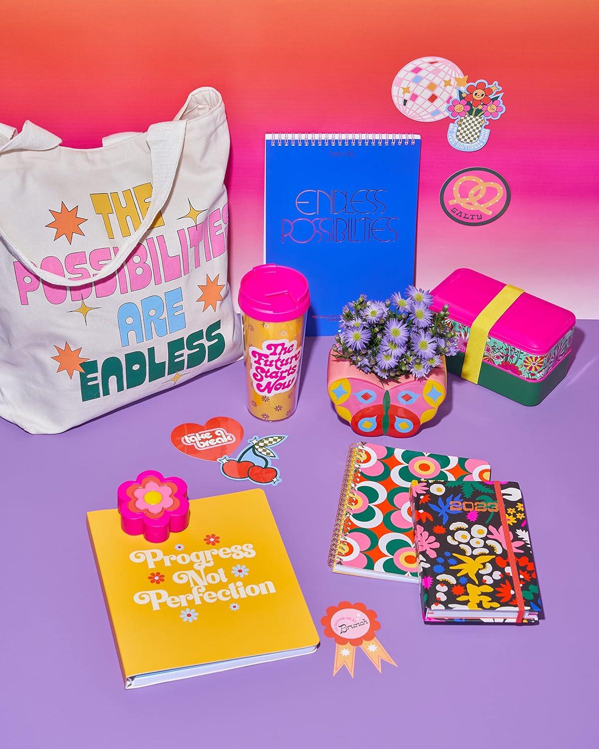 imagebando Small Decorative Vase Colorful Ceramic Shelf Decor Unique Vase Doubles as Pencil Cup Butterfly