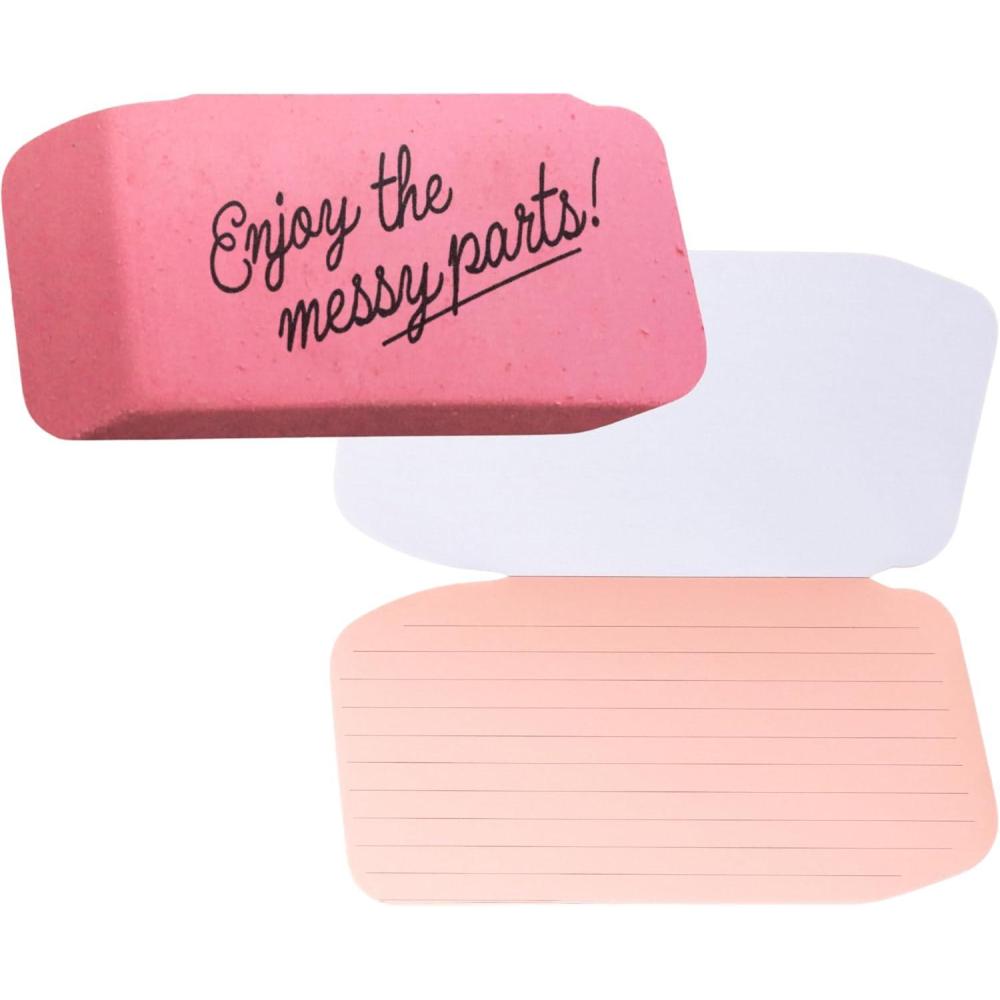 imagebando Fun Novelty Theme Stationery Small Size Flip Pink Eraser Notepad Eraser