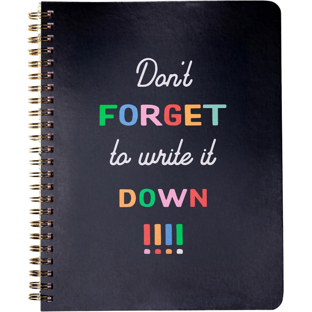 imagebando Rough Draft Mini Spiral Notebook with Saying 85quot x 675quot with Pockets and 160 Lined Pages Let Me Write That DownDont Forget to Write it Down