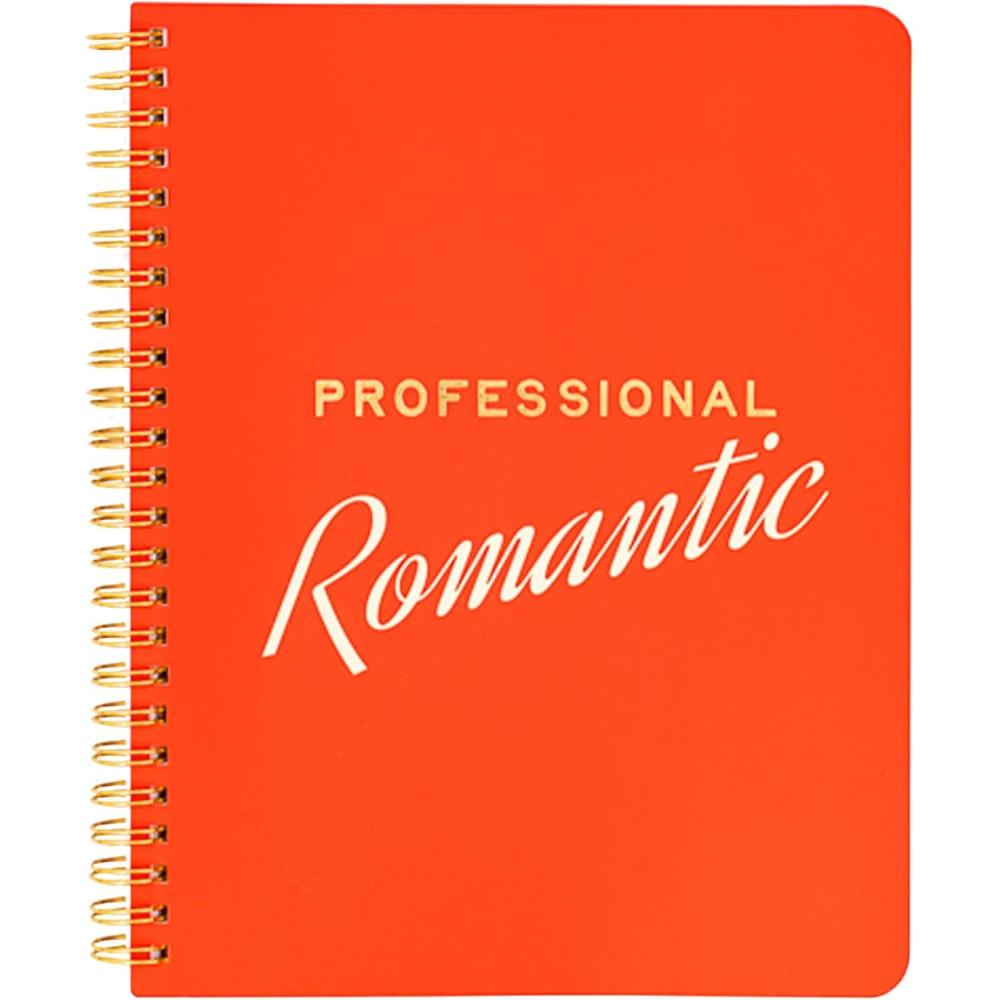 imagebando Rough Draft Mini Spiral Notebook with Saying 85quot x 675quot with Pockets and 160 Lined Pages Let Me Write That DownProfessional Romantic