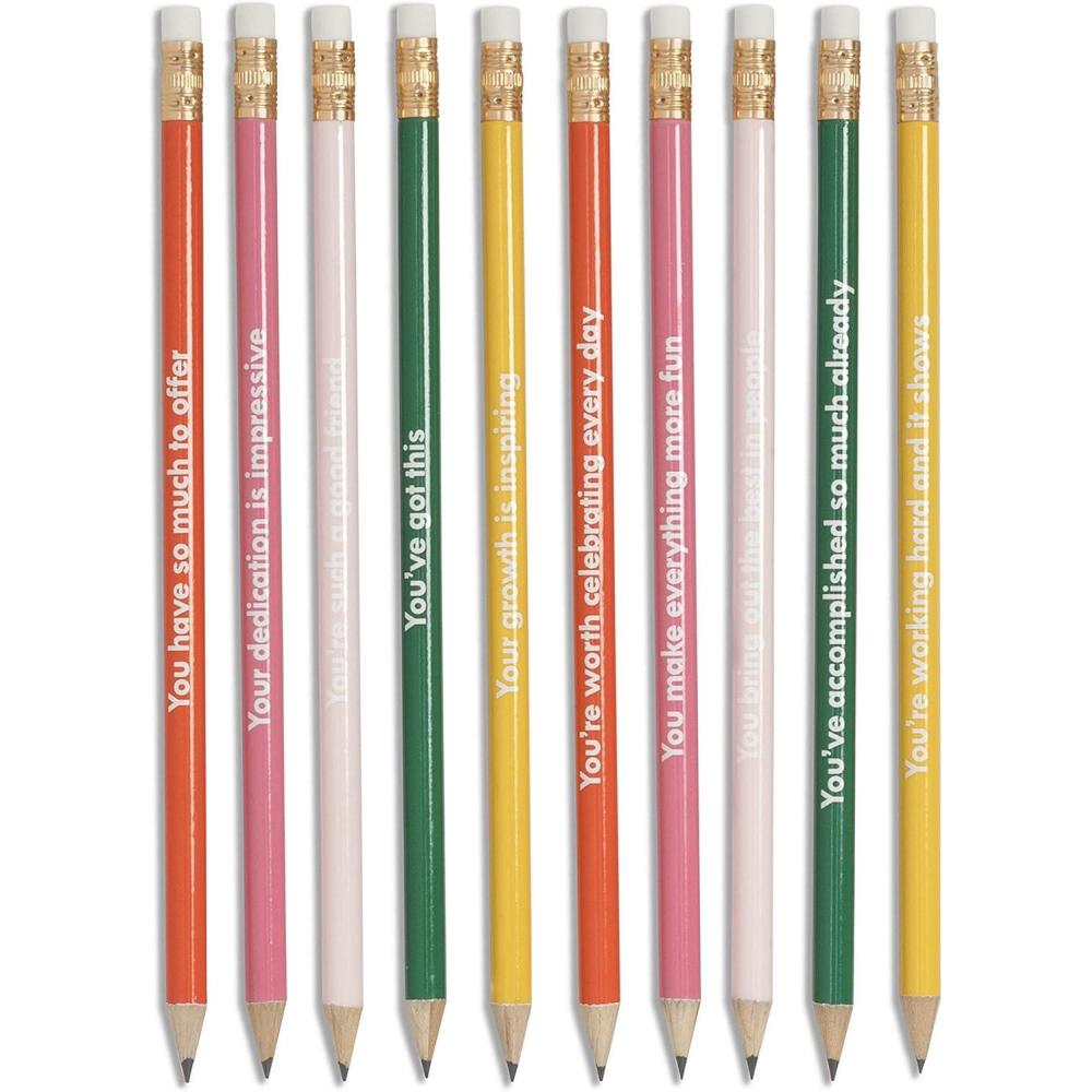 imagebando Write On Colorful Pencil Set of 10 PreSharpened 2 Graphite Pencils for SchoolOffice Compliments 20Compliments 20