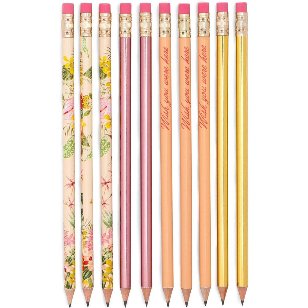 imagebando Write On Colorful Pencil Set of 10 PreSharpened 2 Graphite Pencils for SchoolOffice Compliments 20multicolored