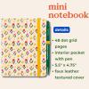 ban.do Cute Mini 5.5″ x 4.75″ Notebook Dot Grid Journal with Black Ink Pen, Tulips on Cream