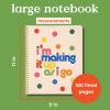 ban.do Floral Rough Draft Large Spiral Notebook, 11″ x 9″ with Pockets and 160 College Ruled Pages, Making It Up As I Go(Making It Up As I Go)