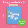 ban.do Floral Rough Draft Large Spiral Notebook, 11″ x 9″ with Pockets and 160 College Ruled Pages, Making It Up As I Go(Making it Up)