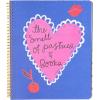 ban.do Floral Rough Draft Large Spiral Notebook, 11″ x 9″ with Pockets and 160 College Ruled Pages, Strawberry Fields(Cherry Hearts)