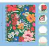 ban.do Green Floral Rough Draft Mini Spiral Notebook, 9″ x 7″ with Pockets and 160 Lined Pages, Superbloom(Superbloom)