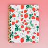 ban.do Rough Draft Mini Spiral Fruit Patterned Notebook, 8.5″ x 6.75″ Journal with Pockets and 160 Lined Pages (Flowers and Fruit)(Strawberry Fields)